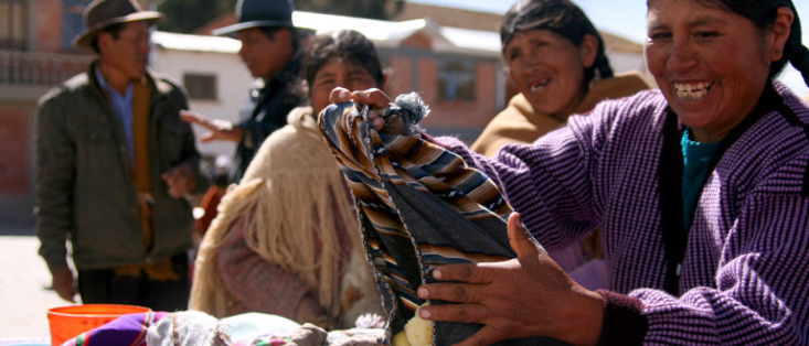 Productoras de papas en Bolivia