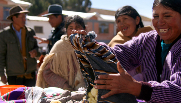 Productoras de papas en Bolivia