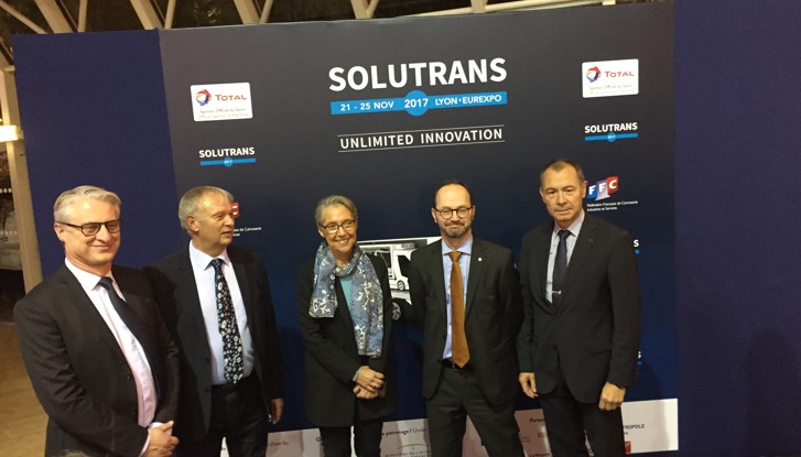 Elisabeth Borne et Tomas Eneroth lors du salon Solutrans en novembre 2017