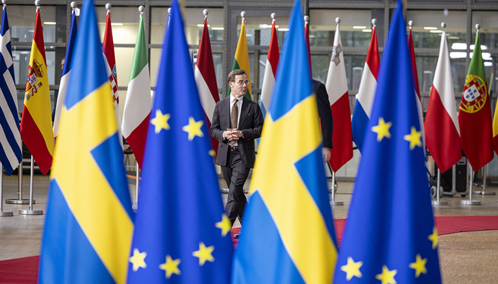 Swedish Prime Minister Ulf Kristersson in Brussels