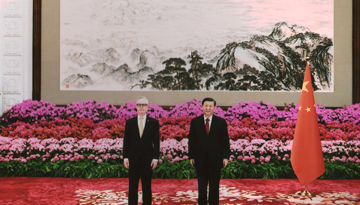 Ambassador Augustsson and Xi Jinping