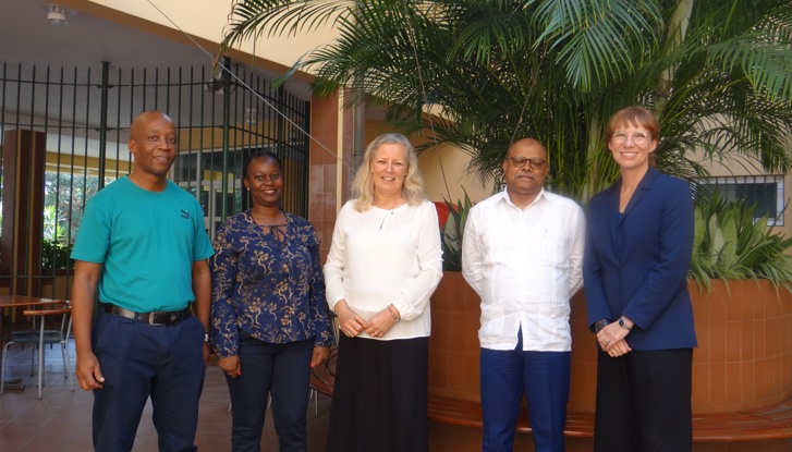 Ambassador Marie de Frutos with representatives o Autoridade Tributaria (AT)