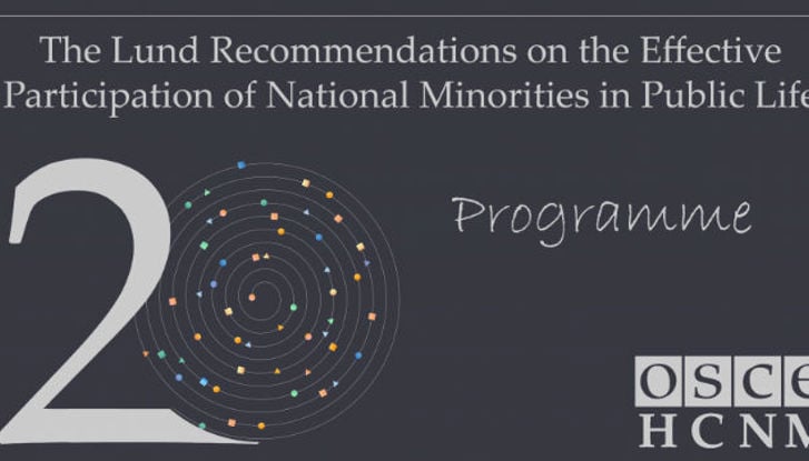 Lund Recommendations on the Effective Participation of National Minorities in Public Life