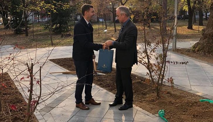 Ambassador Jan Lundin and Mayor Nebojsa Zelenovic in Sabac.