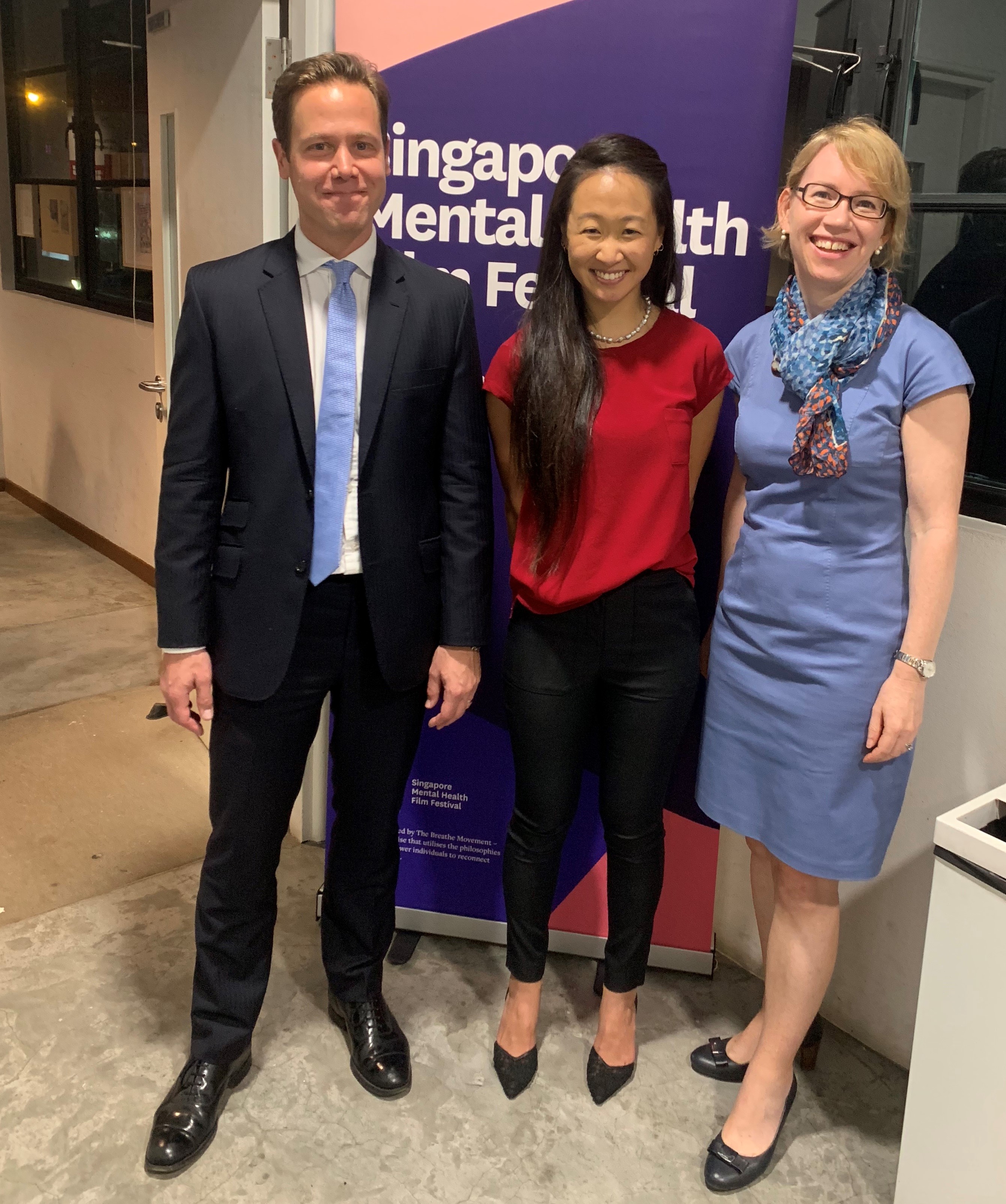 Ambassador Niclas Kvarnström, Cheryl Tan, and High Commissioner Lynn McDonald