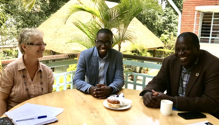 From L-R: Dr. Gity Behravan, Engineer Bainomugisha and Prof. Tonny Oyana